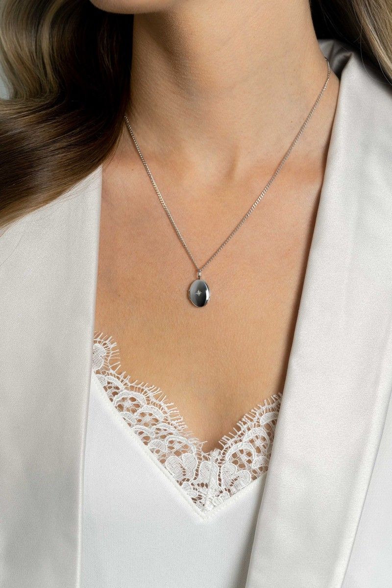 ZINZI Zilveren Ketting met Witte Zirkonia - ZIH2424