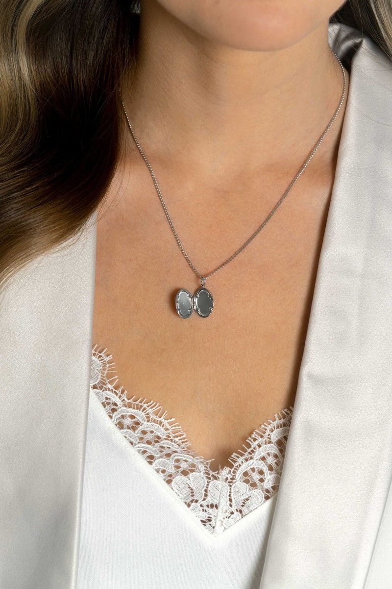 ZINZI Zilveren Ketting met Witte Zirkonia - ZIH2424