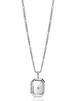 Zinzi zilveren medaillon rechthoek glanzend bezet met witte zirconia ZIH2425 (exclusief ketting geprijsd), exclusief en kwalitatief hoogwaardig. Ontdek nu!