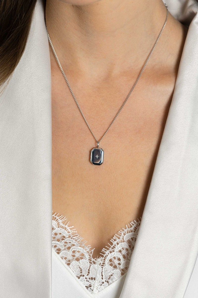 ZINZI Zilveren Ketting met Witte Zirkonia - ZIH2425