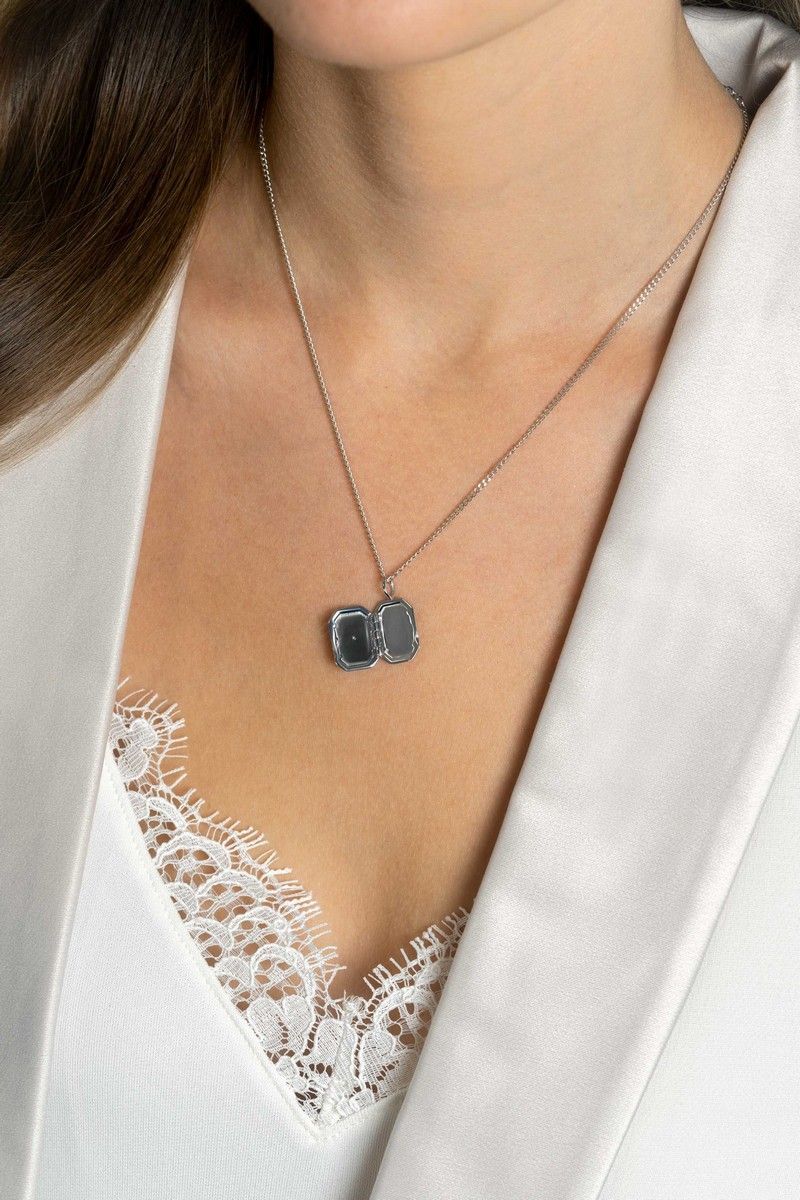 ZINZI Zilveren Ketting met Witte Zirkonia - ZIH2425