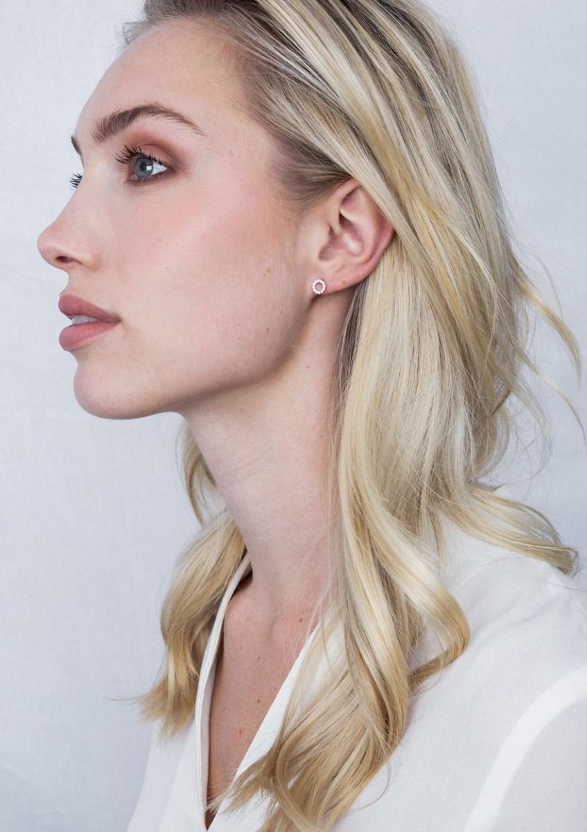 ZINZI Zilveren Oorknoppen met Witte Zirkonia - ZIO1063