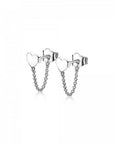 Zinzi zilveren oorknoppen met ketting hart ZIO1686, exclusief en kwalitatief hoogwaardig. Ontdek nu!