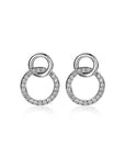 Zinzi zilveren oorknoppen 2 open rondjes verbonden wit ZIO1782, exclusief en kwalitatief hoogwaardig. Ontdek nu!
