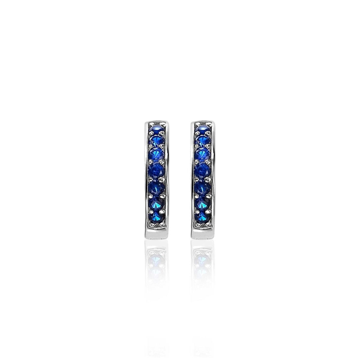 ZINZI Zilveren Oorbellen met Blauwe Zirkonia - ZIO191DB