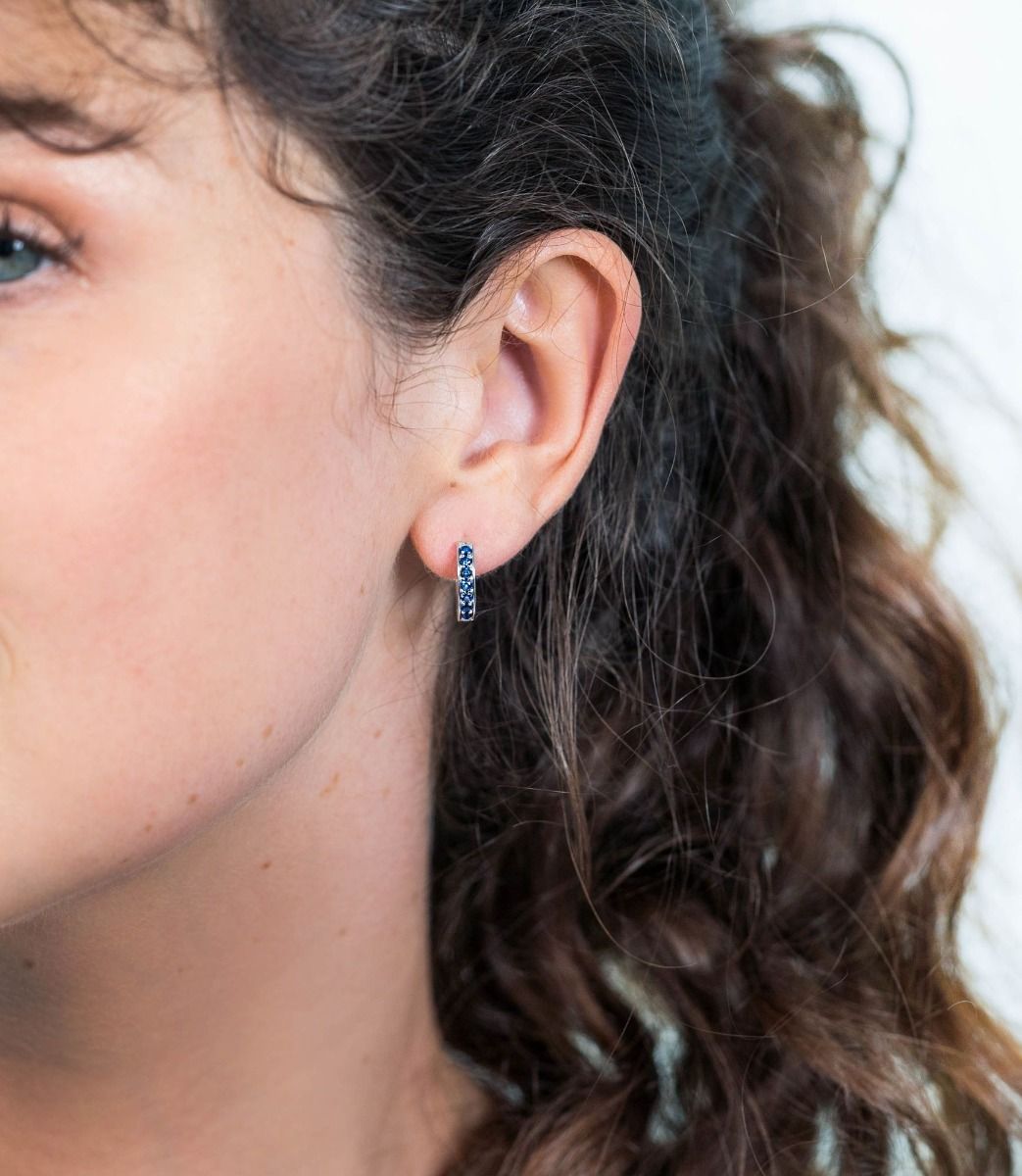 ZINZI Zilveren Oorbellen met Blauwe Zirkonia - ZIO191DB