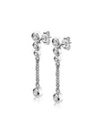 Zinzi zilveren oorsieraden 25mm witte zirkonia's aan schakelkettinkje ZIO1962, exclusief en kwalitatief hoogwaardig. Ontdek nu!