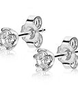 Zinzi zilveren oorknoppen 4,5mm zirconia wit chatonzetting ZIO1984, exclusief en kwalitatief hoogwaardig. Ontdek nu!