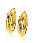 Zinzi gold plated zilveren gladde oorringen 30x6mm rond ZIO2278G, exclusief en kwalitatief hoogwaardig. Ontdek nu!