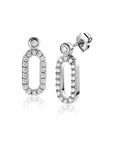 Zinzi zilveren ovale oorknoppen 13mm bezet met witte zirkonia's ZIO2398, exclusief en kwalitatief hoogwaardig. Ontdek nu!