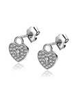 Zinzi zilveren hart oorstekers (10mm), met trendy sleutelgat en bezet met witte zirkonia's ZIO2400, exclusief en kwalitatief hoogwaardig. Ontdek nu!