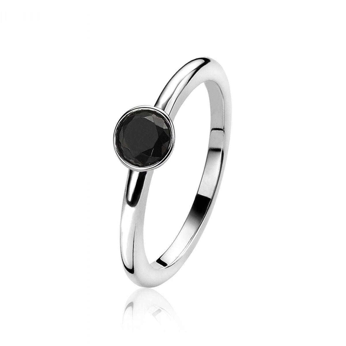 ZINZI Zilveren Ring zwart - ZIR1298Z