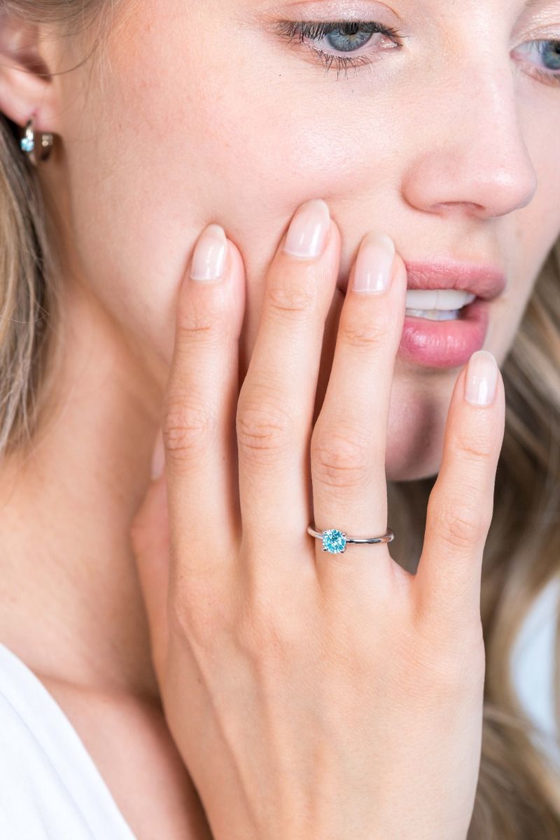 ZINZI Zilveren Ring met Blauwe Zirkonia - ZIR1300B