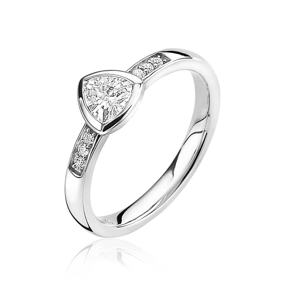 ZINZI Zilveren Ring met Witte Zirkonia - ZIR1663-60
