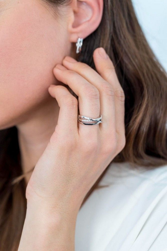 ZINZI Zilveren Ring met Witte Zirkonia - ZIR1774
