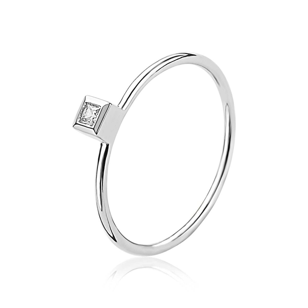 ZINZI Zilveren Ring met Witte Zirkonia - ZIR1859-60