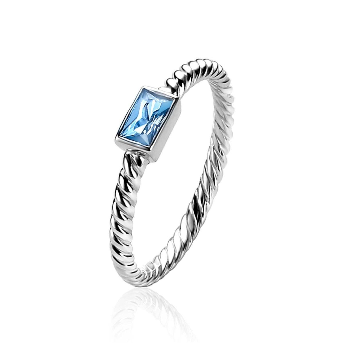 ZINZI Zilveren Ring blauw - ZIR1901