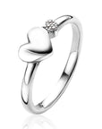 Zinzi zilveren ring hartjes glad en witte zirkonia's ZIR2137, exclusief en kwalitatief hoogwaardig. Ontdek nu!