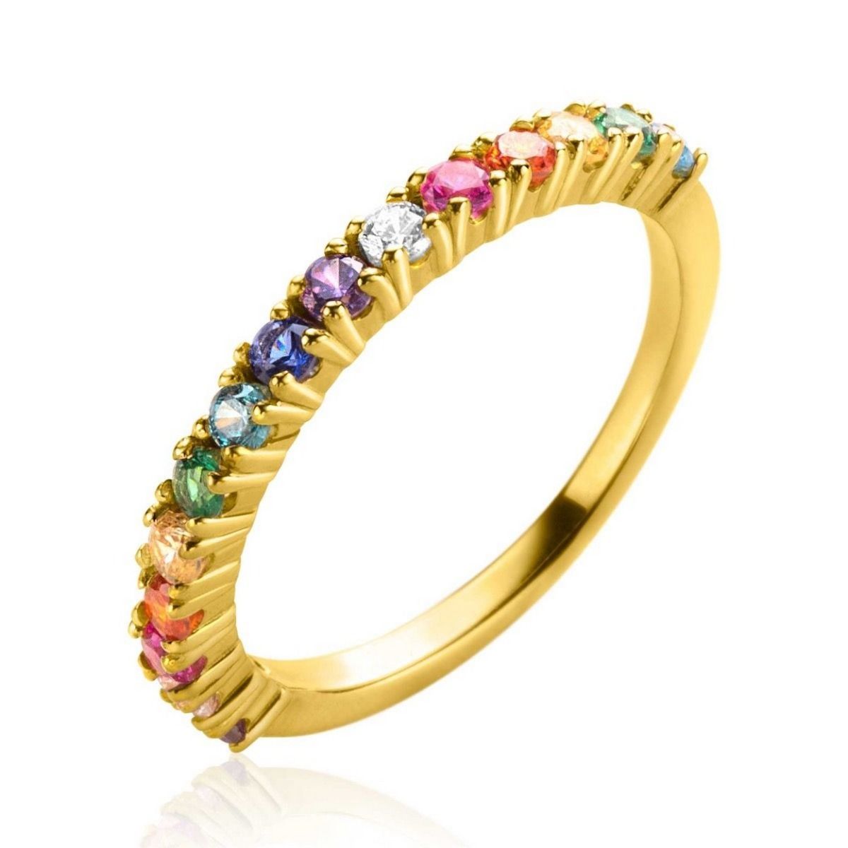 ZINZI Verguld Zilveren Ring - ZIR2170