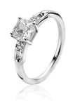 Zinzi zilveren ring met vierkante witte zirkonia en fantasie pave zettingen ZIR2268, exclusief en kwalitatief hoogwaardig. Ontdek nu!