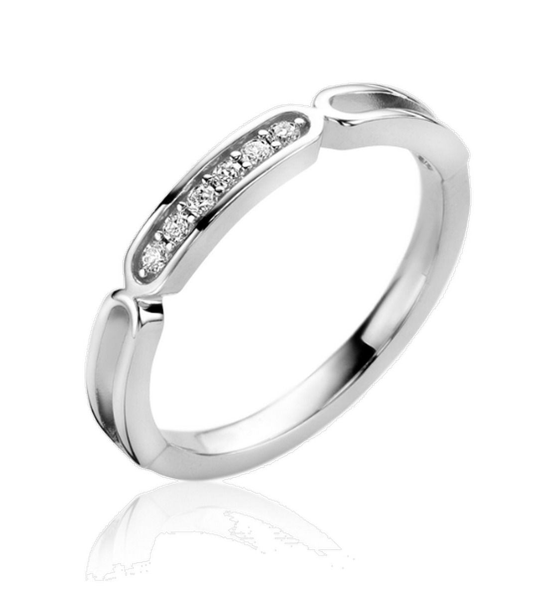 ZINZI Zilveren Ring wit - ZIR2270-62