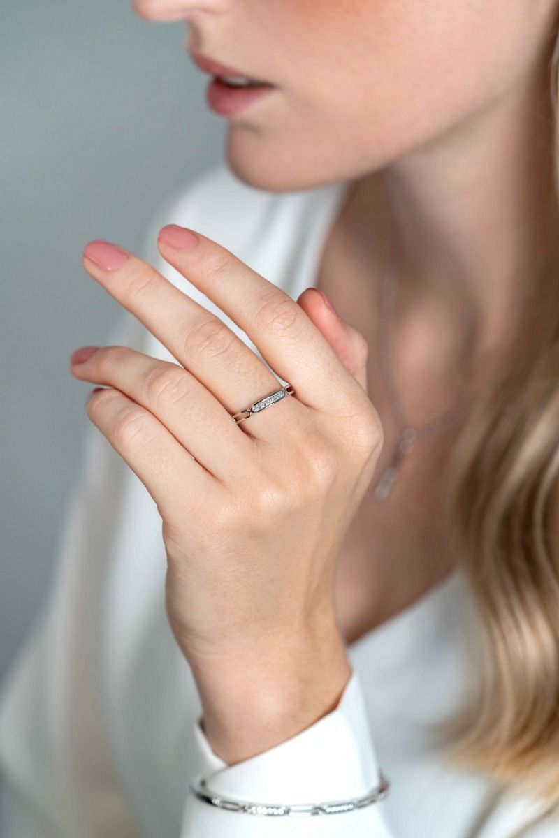 ZINZI Zilveren Ring wit - ZIR2270-62