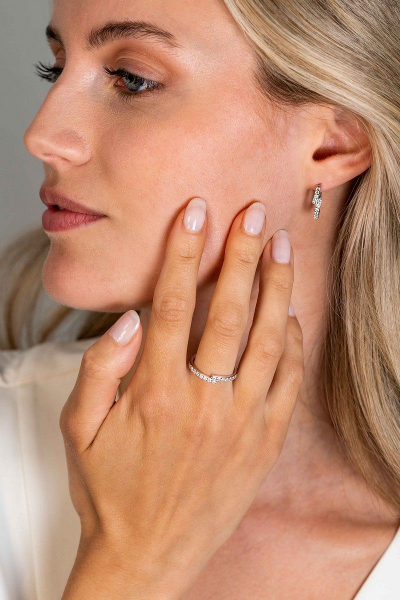 ZINZI Zilveren Ring met Witte Zirkonia - ZIR2327