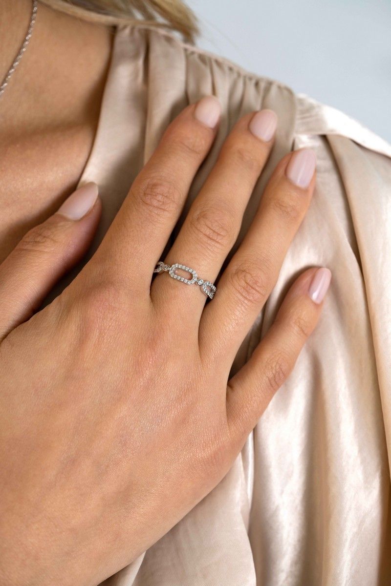 ZINZI Zilveren Ring met Witte Zirkonia - ZIR2398