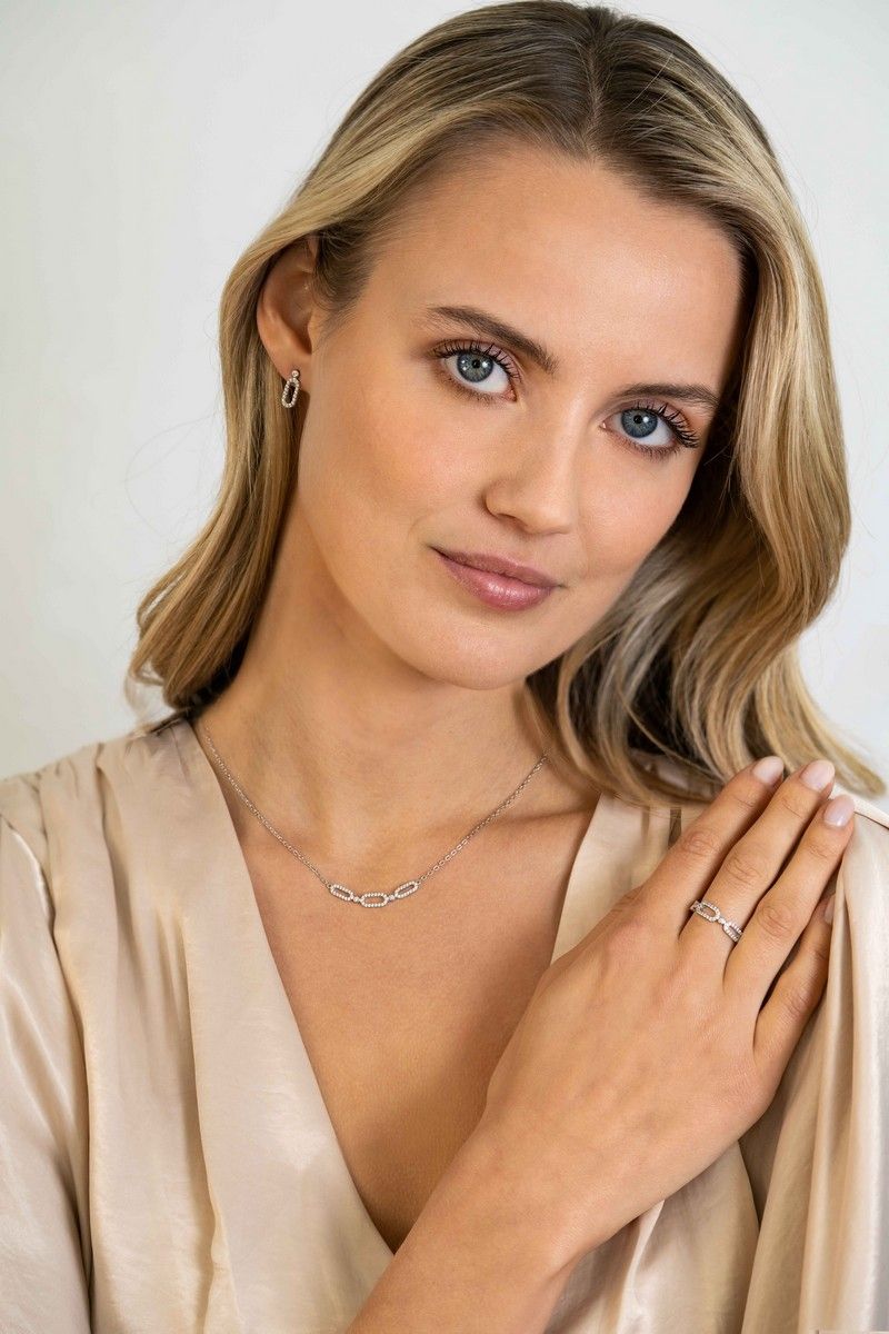 ZINZI Zilveren Ring met Witte Zirkonia - ZIR2398