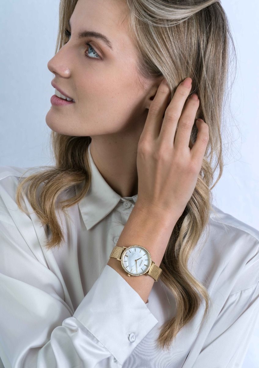 ZINZI Horloge met Witte Zirkonia 34mm - ZIW1334
