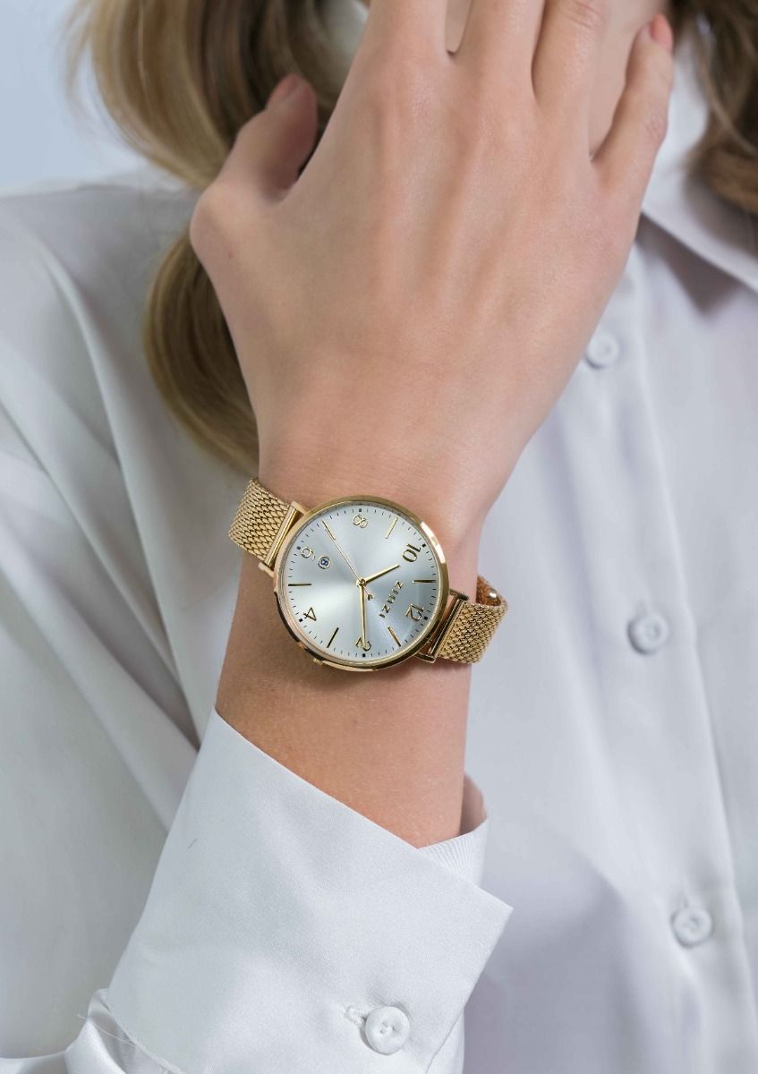 ZINZI Stalen Horloge 38mm wit - ZIW1433