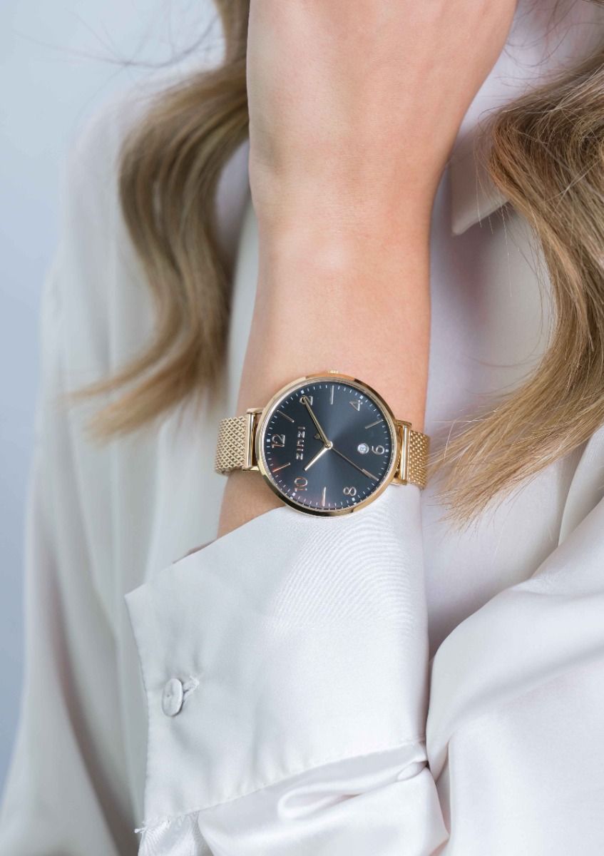 ZINZI Stalen Horloge 38mm zwart - ZIW1443