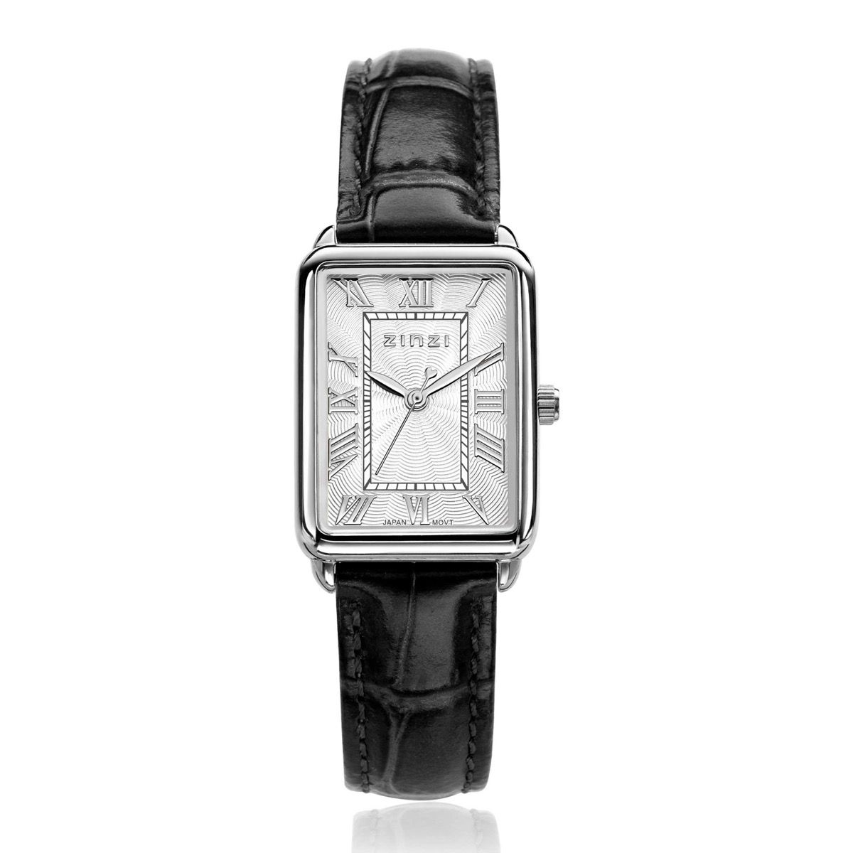 ZINZI Horloge 21 mm leer zwart - ZIW1906Z