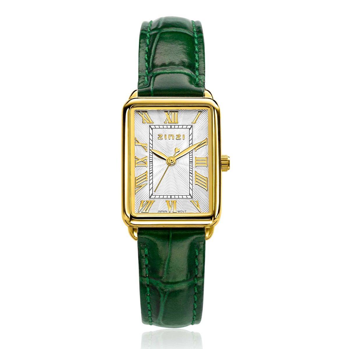 ZINZI Horloge 21 mm leer wit - ZIW1907G