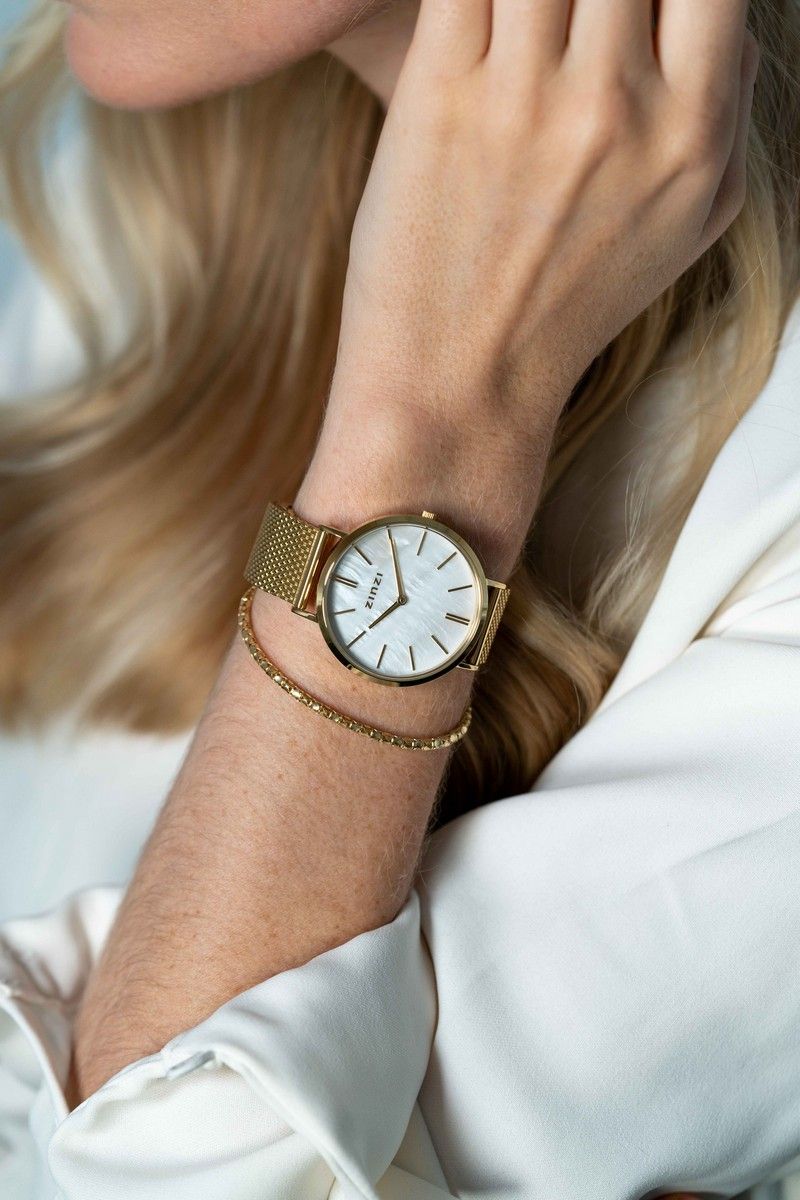 ZINZI Horloge 38 mm wit - ZIW448M