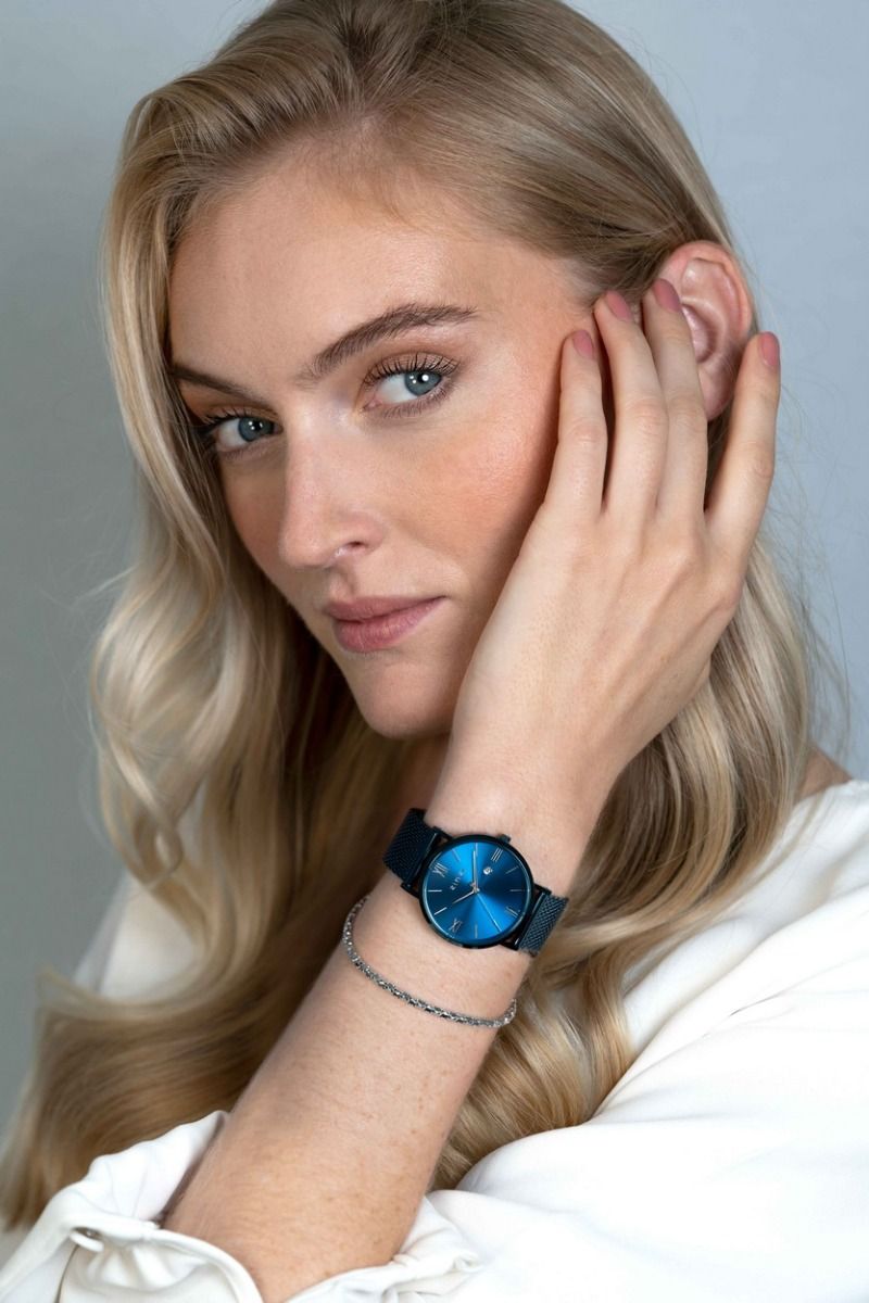 ZINZI Horloge 34mm blauw - ZIW551M