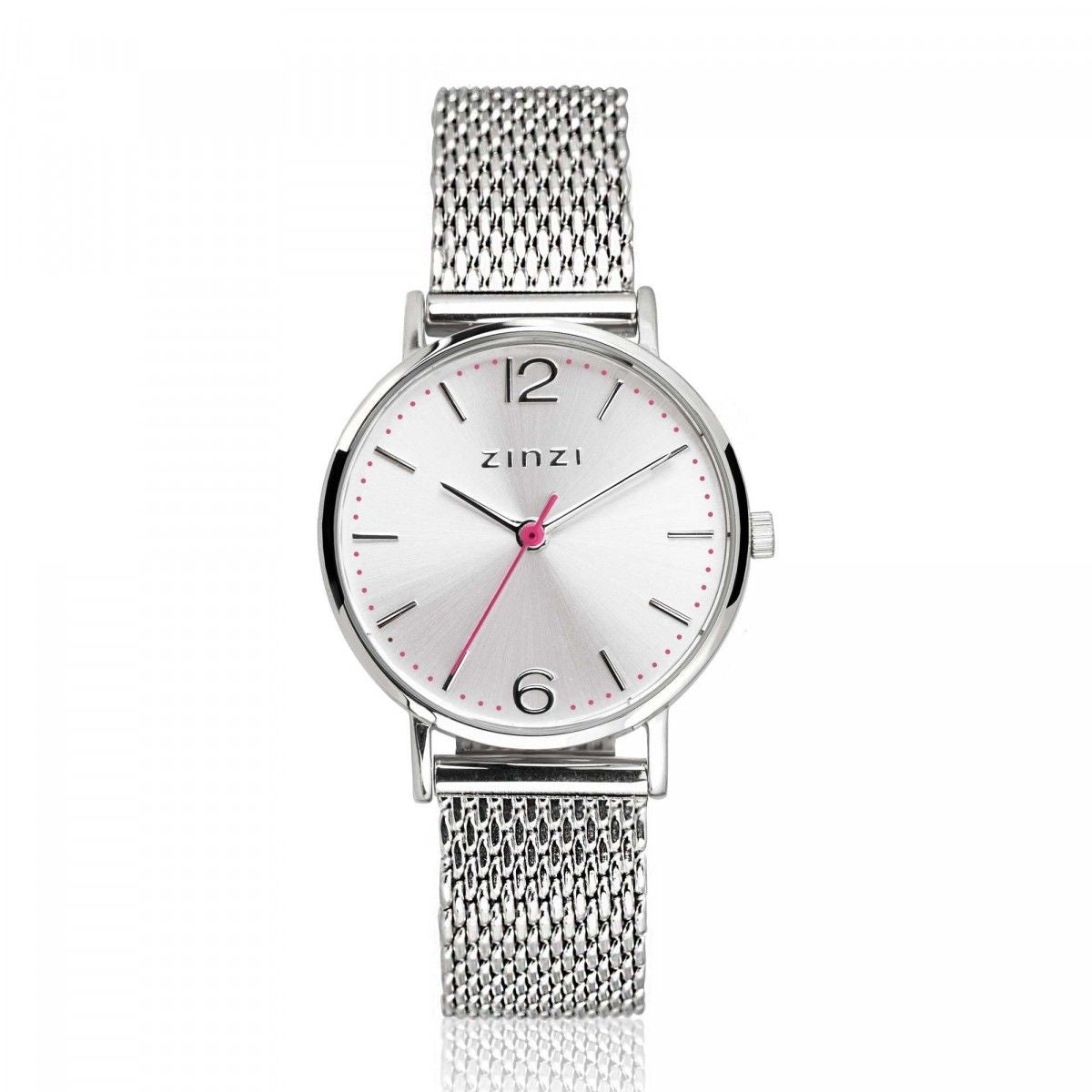 ZINZI Horloge 28mm zilverkleurig - ZIW602M