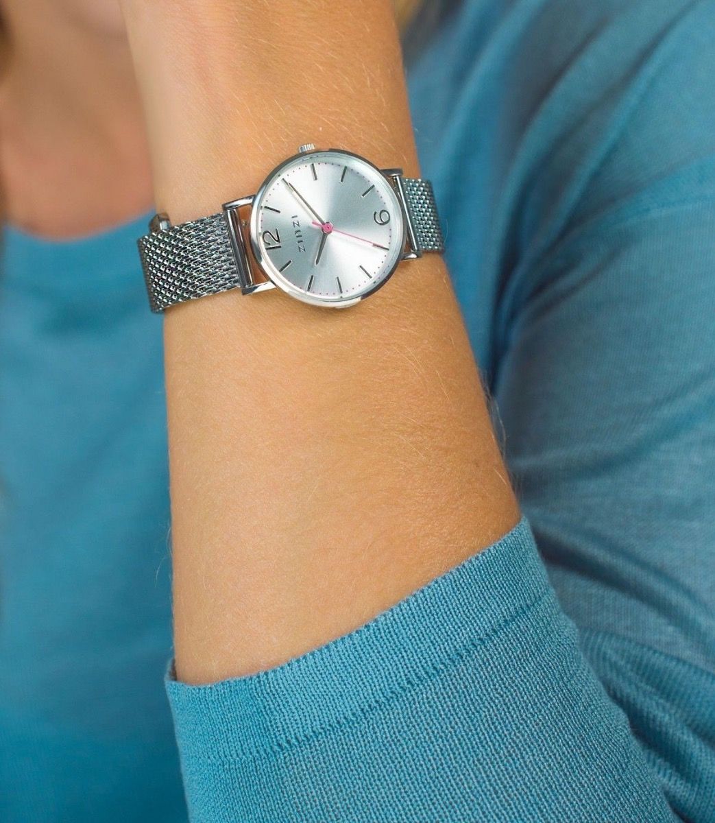 ZINZI Horloge 28mm zilverkleurig - ZIW602M