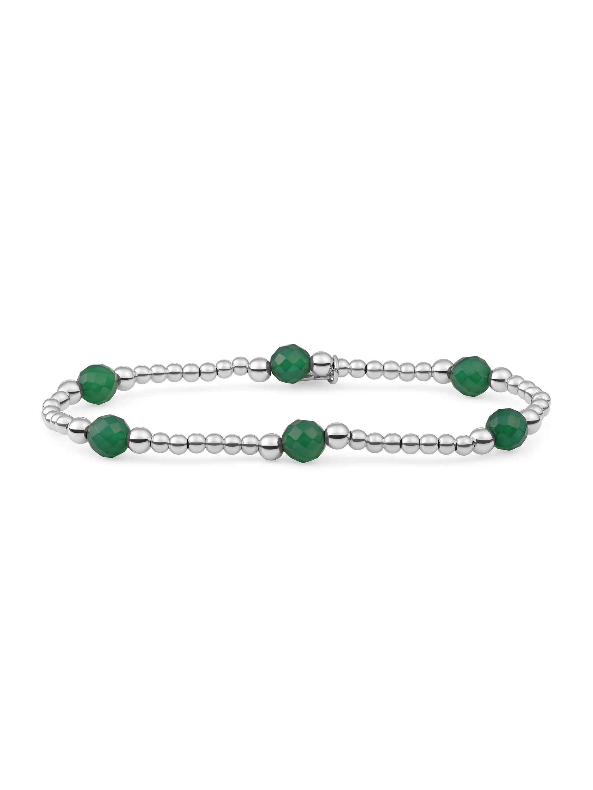 Sparkling Jewels Armband Amazoniet BLK03S-G53 Zilverkleurig