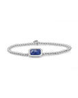 Sparkling Jewels Armband Silver - Sodalite Baguette SB-S-3MM-BAG20