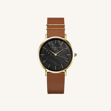 Rosefield horloge WBCLG-W96 West Village Cognac Black MOP Gold - PansiteNederland.nl