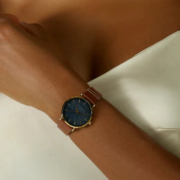 Rosefield horloge WBCLG-W96 West Village Cognac Black MOP Gold - PansiteNederland.nl