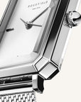 Rosefield horloge OWSMS-O74 The Octagon XS Mesh White Silver - PansiteNederland.nl