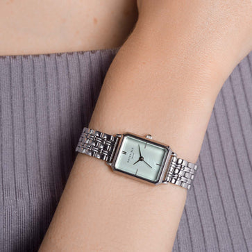 Rosefield horloge OGGSS-O72 Octagon XS Green MOP Steel Silver - PansiteNederland.nl