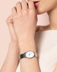 Rosefield horloge OWGSS-OV03 The Oval White MOP Steel Silver - PansiteNederland.nl