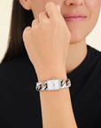 Rosefield horloge SWSSS-O56 The Octagon XS Chain Watch Studio Edition White Silver - PansiteNederland.nl