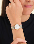 Rosefield horloge 26SGD-269 The Small Edit White Steel Silver Gold Duo  - PansiteNederland.nl