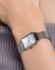 Rosefield horloge OWSMS-O74 The Octagon XS Mesh White Silver - PansiteNederland.nl
