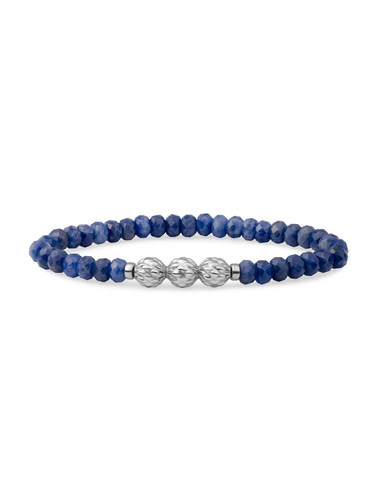 Sparkling Jewels Armband Sodaliet SB-S-6MM-FUSE-G20 Zilverkleurig