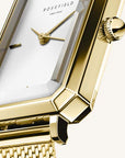 Rosefield horloge OWGMG-O73 The Octagon XS Mesh White Gold - PansiteNederland.nl